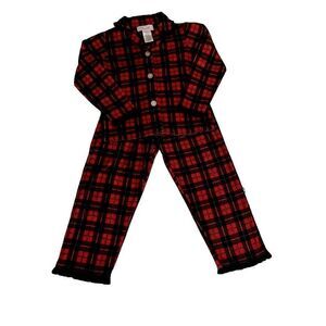 Rene Rolfe Red Buffalo Plaid Girl's Size 3T PJ-2‎ piece set